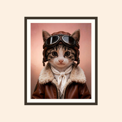 L'Aviateur — portrait d'animal sur-mesure