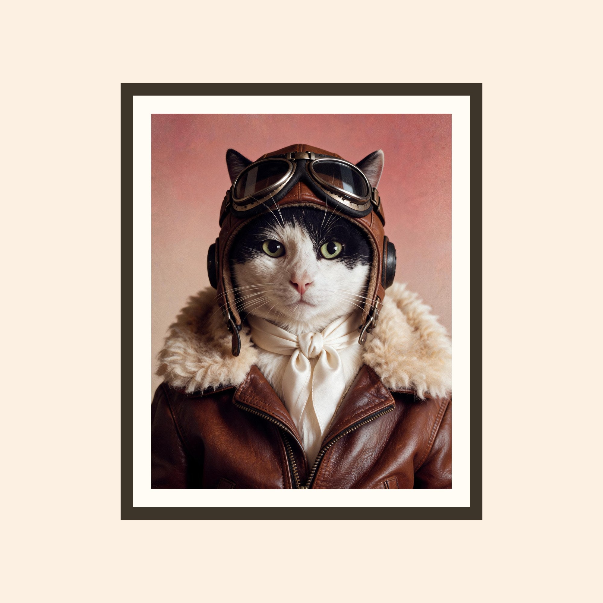 L'Aviateur — portrait d'animal sur-mesure — autre animal