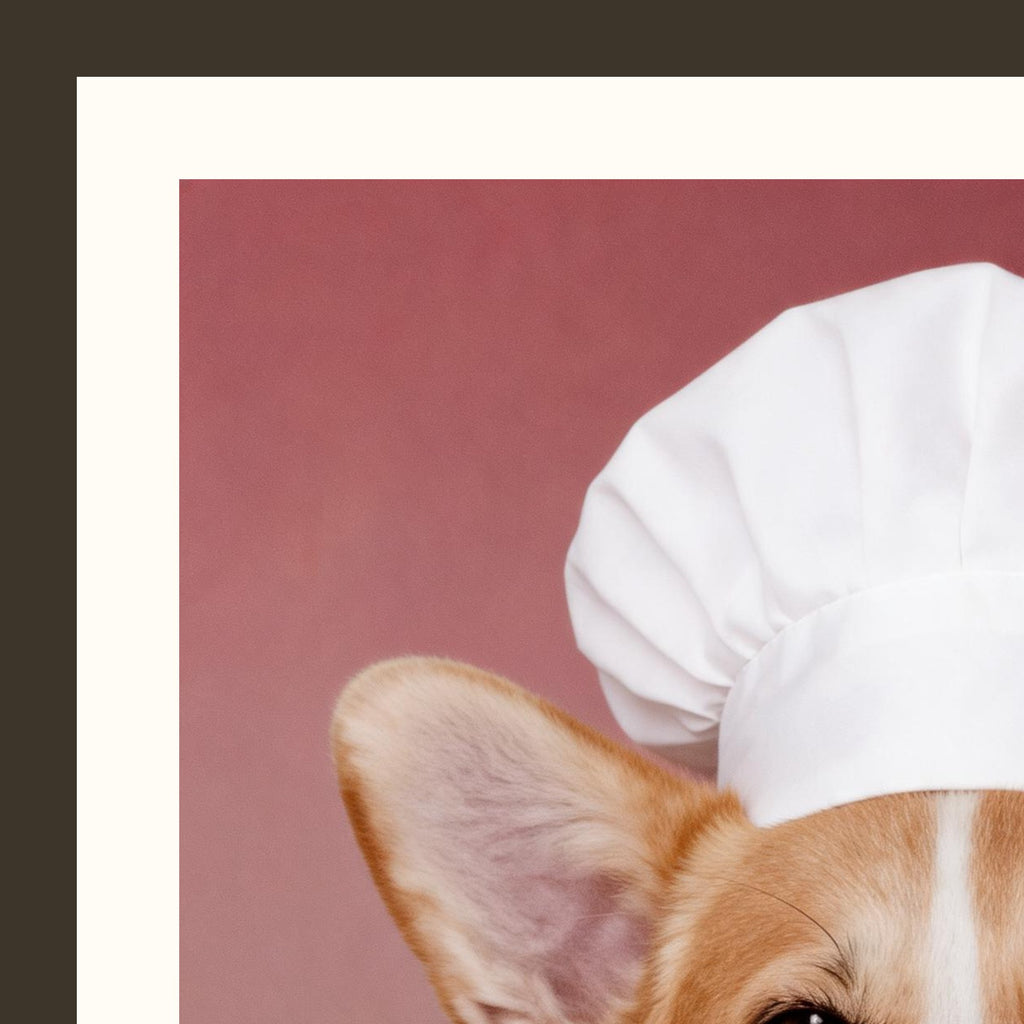 Le Chef — portrait d'animal sur-mesure — detail du cadre et du grain