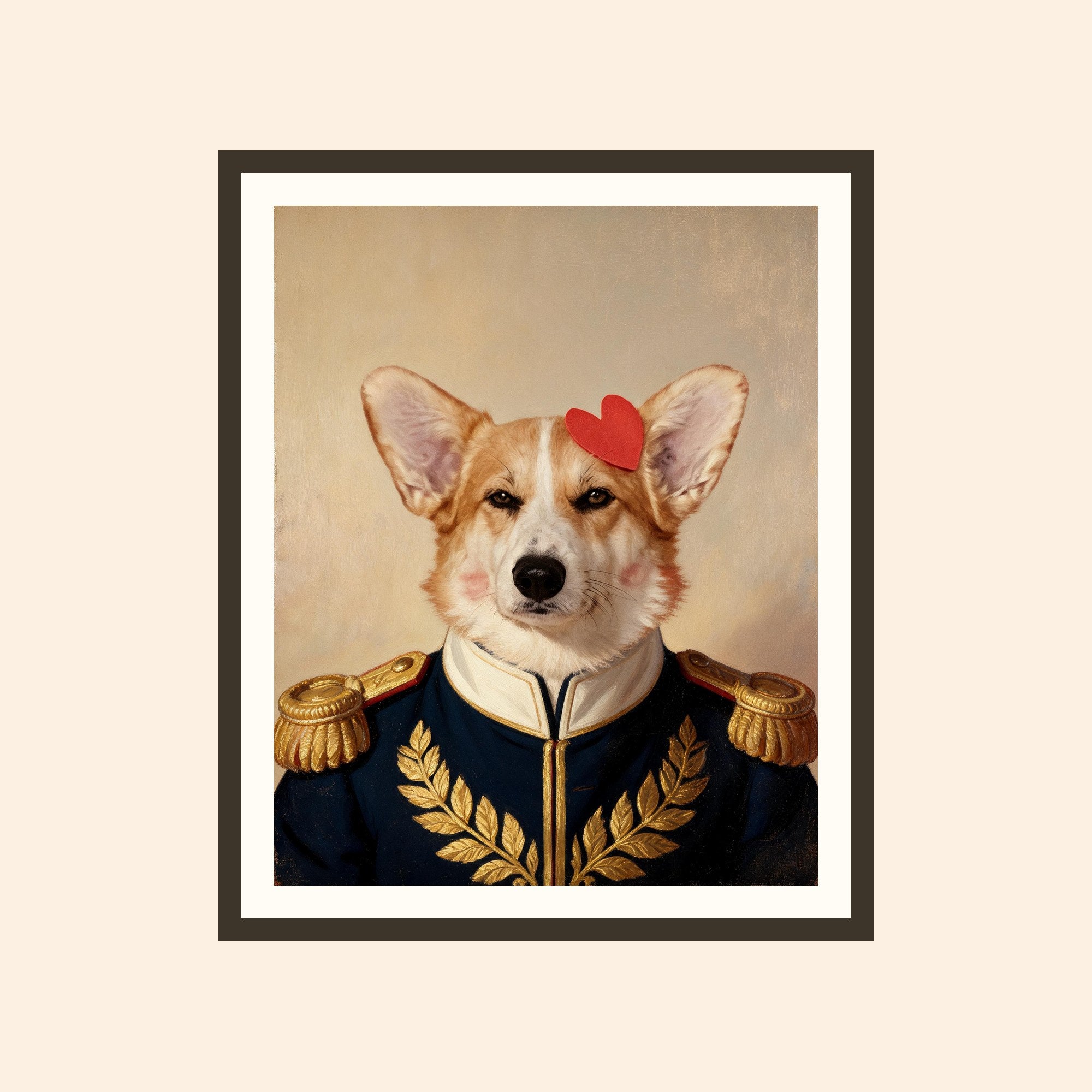 L'Officier — portrait d'animal sur-mesure