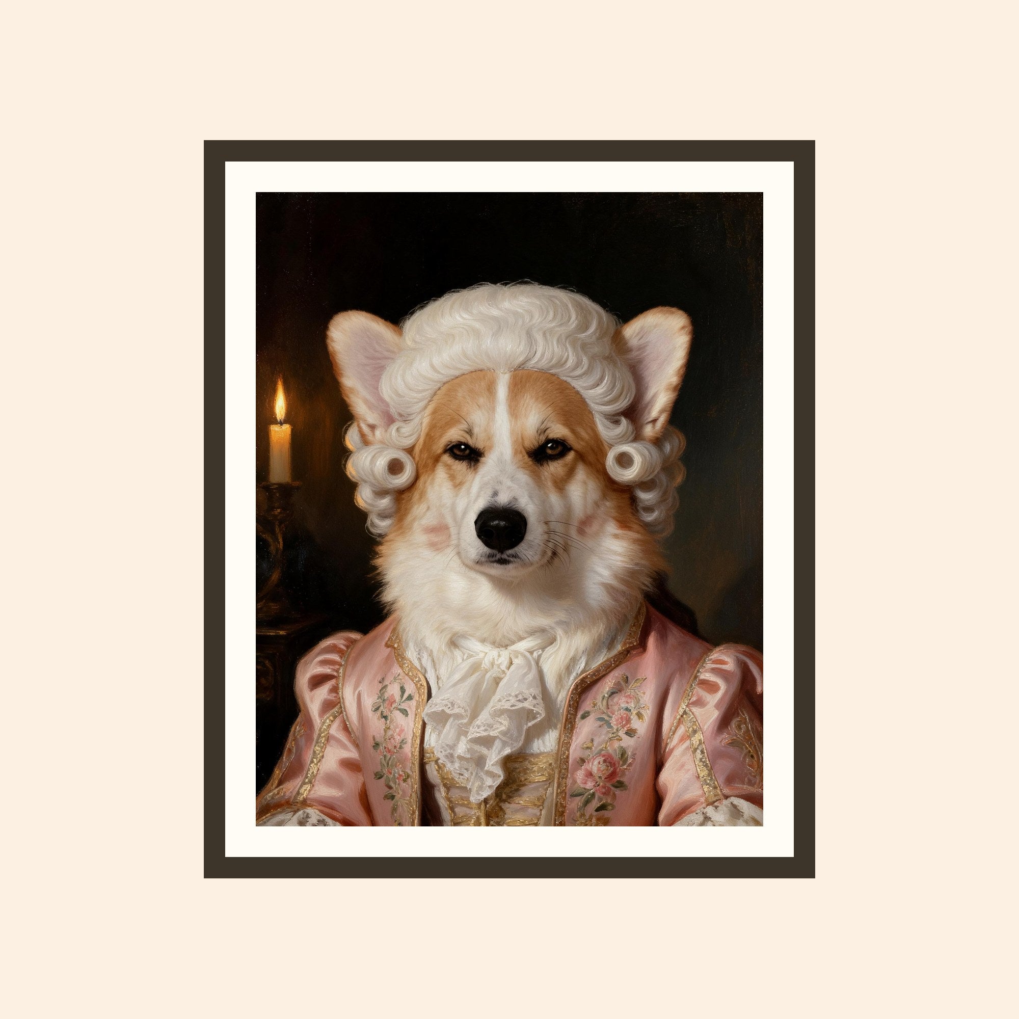 Le Rococo — portrait d'animal sur-mesure